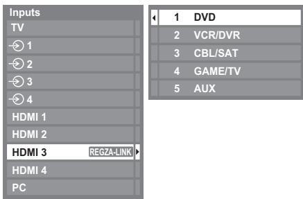 TOSHIBA ZV743 - REGZA-LINK input source selection - 1