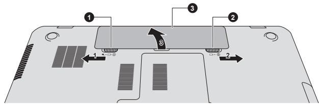 TOSHIBA C70D-A-111 - Removing the battery pack - 1