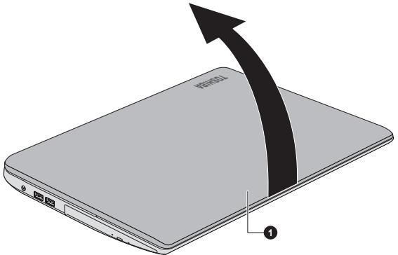 TOSHIBA C70D-A-111 - Opening the display - 1