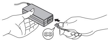 TOSHIBA C70D-A-111 - Connecting the AC adaptor - 2