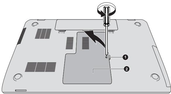 TOSHIBA C70D-A-111 - Slide your fingernail or a thin object under the cover and lift it off. - 1