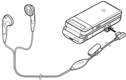 SHARP 903SH - Connecting the Stereo Handsfree - 1