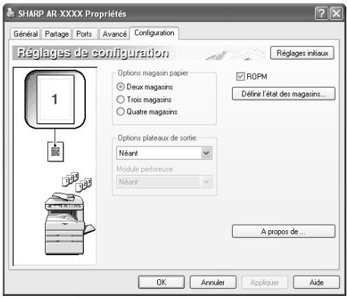 SHARP AR-M236 - Configuration du PILOTE d'imprimante - 1