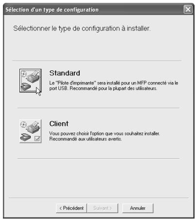 SHARP AR-M277 - Cliquer sur le bouton "standard". suivre les instructions à l'écran. - 1