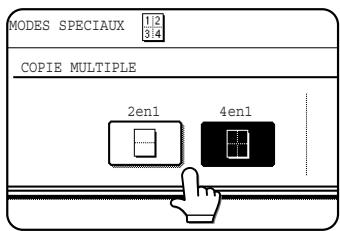 SHARP AR-M451 - Sélectionnez le nombre d'images à copier sur une feuille de papier. - 1