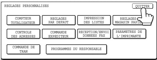 SHARP AR-M451 - Pour quitter les réglages, appuyez sur la touche [QUIITTER]. - 1