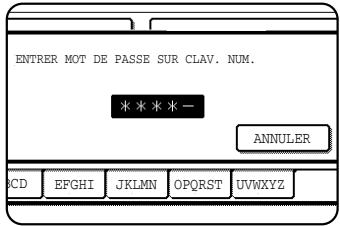 SHARP AR-M451 - Entrez un mot de passer à 5 chiffres à l'aide des touches numériques. - 1