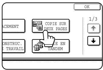 SHARP AR-M451 - Appuyez sur la touche [COPIE SUR DEUX PAGES] de l'écran des modes spéciaux. - 1