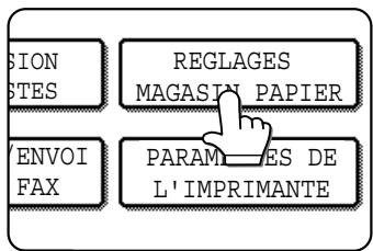 SHARP AR-M451 - Appuyez sur la touche [REGLAGES MAGASINS PAPIER]. - 1