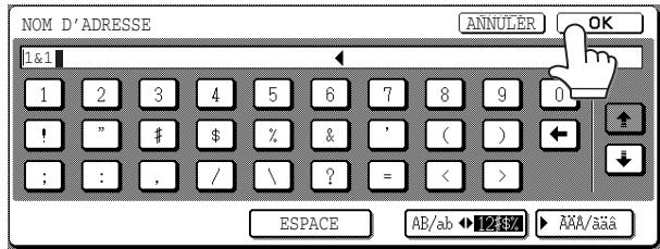 SHARP AR-M451 - Une fois que vous avez fini d'entrer les caractères, appuyez sur la touche [OK]. - 1