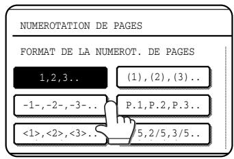 SHARP AR-M451 - Sélectionnez le format de numéro de page. - 1