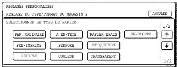 SHARP AR-M451 - Sélectionnez le type de papier chargé dans le magasin. - 1