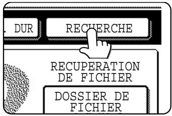 SHARP AR-M451 - Appuyez sur la touche [RECHERCHE] sur l'écran principal du mode d'archivage de documents ou sur un écran affichtant les dossiers ou les fichiers d'un dossier. - 1