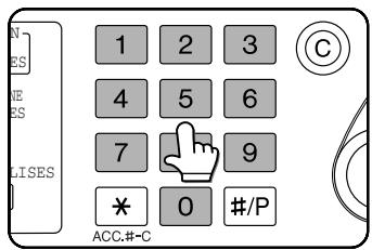 SHARP AR-M451 - Utilisez les touches numériques pour configurer le nombre de copies souhaité. - 1