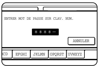 SHARP AR-M451 - Entrez le mot de passer à 5 chiffre correspondant au nom d'utilisateur sélectionné à l'aide des touches numériques. - 1