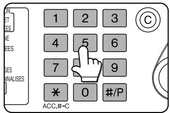 SHARP AR-M451 - Entrez votre numero de compte (5 chiffres) à l'aide des touches numériques. - 1