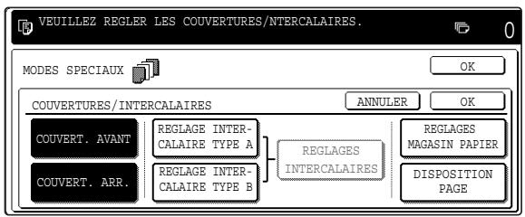 SHARP AR-M451 - Pour insérer du papier de couverture arrière, repeter les étapes 2 à 6 en utilisant la touche [COUVERT. ARR.] au lieu de la touche [COUVERT. AVANT]. - 1