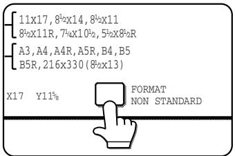 SHARP AR-M451 - Si vous avez un format de papier non standard, cochez la case [FORMAT NON STANDARD]. - 1