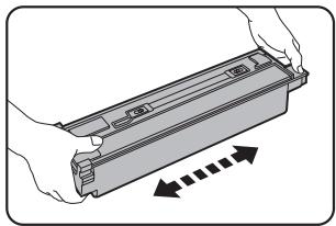 SHARP AR-M451 - Sortez la nouvelle cartouche de toner de son emballage et secoucez-la horizontally cinq ou six fois. - 1