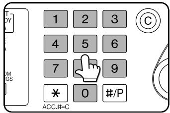 SHARP AR-M451 - Définissez le nombre de copies à l'aide des touches numériques. - 1
