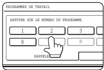 SHARP AR-M451 - Appuyez sur le numéro de touche correspondant au programme de travail souhaité. - 1