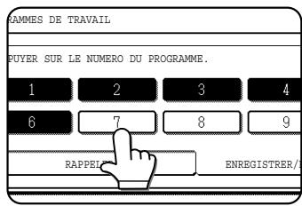 SHARP AR-M451 - Appuyez sur la touche numérique ([1] à [10]) où vous souhaitez enregistrer le programme de travail - 1