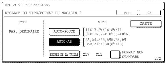 SHARP AR-M451 - Sélectionnez le format de papier chargé dans le magasin. - 1
