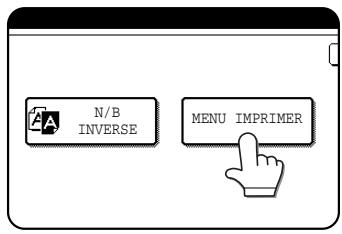 SHARP AR-M451 - Appuyez sur la touche [MENU IMPRIMER] de l'écran des modes spéciaux (3ème écran). - 1