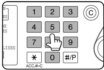 SHARP AR-M451 - Utilisez les touches numériques pour configurer le nombre de copies souhaïte. - 1