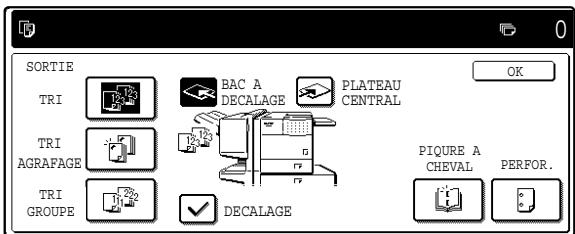 SHARP AR-M451 - ■ Sélectionner le plateau de sortie (lorsqu'un finisseur/agraféur ou un finisseur agrafage piqûres à cheval est installé en option) - 1