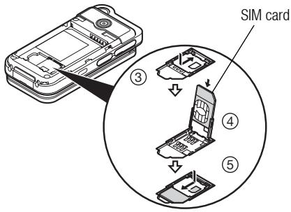 SHARP V703SH - Inserting the SIM Card and the Battery - 2