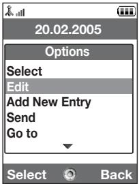 SHARP V902SH - Editing a Schedule Entry - 1
