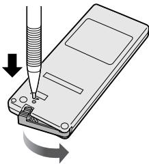 SHARP VL-Z100S - Installing the Battery to Remote Control (Not supplied) - 1