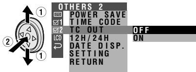 SHARP VL-Z100S - Displaying the time code on a TV during playback - 1
