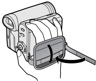 SHARP VL-Z3S - Adjusting the Hand Strap - 3
