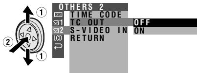 SHARP VL-Z3S - Displaying the time code on a TV during playback - 1
