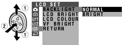 SHARP VL-Z3S - Adjusting the Backlight - 1