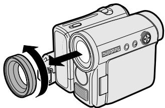 SHARP VL-Z3S - Detaching the Lens Hood - 1