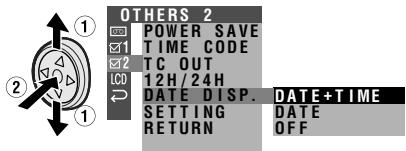 SHARP VLZ300S - Selecting the Date and Time of Recording Display - 1