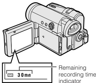 SHARP VLZ300S - Remaining Recording Time Display - 1