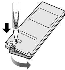 SHARP VLZ300S - Installing the Battery to Remote Control (Not supplied) - 1