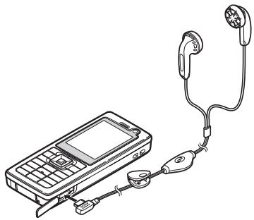 SHARP 550SH - Connecting the Stereo Handsfree - 1