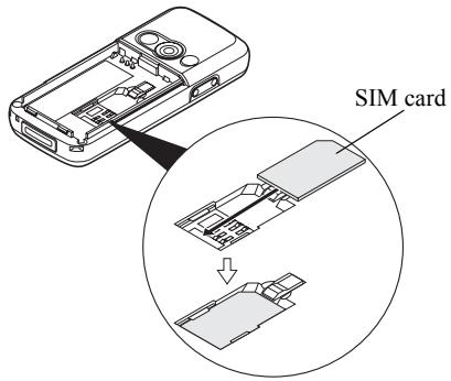 SHARP GX15 - Inserting the SIM Card and the Battery - 2