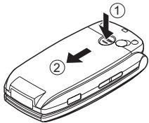 SHARP GX25 - Inserting the SIM Card and the Battery - 1