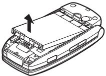 SHARP GX25 - Removing the SIM Card and the Battery - 2