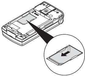 SHARP GX29 - Removing the SIM Card and the Battery - 3