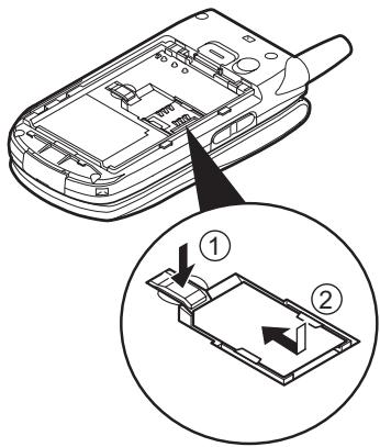 SHARP GX30 - Retrait de la carte SIM et de la batterie - 3