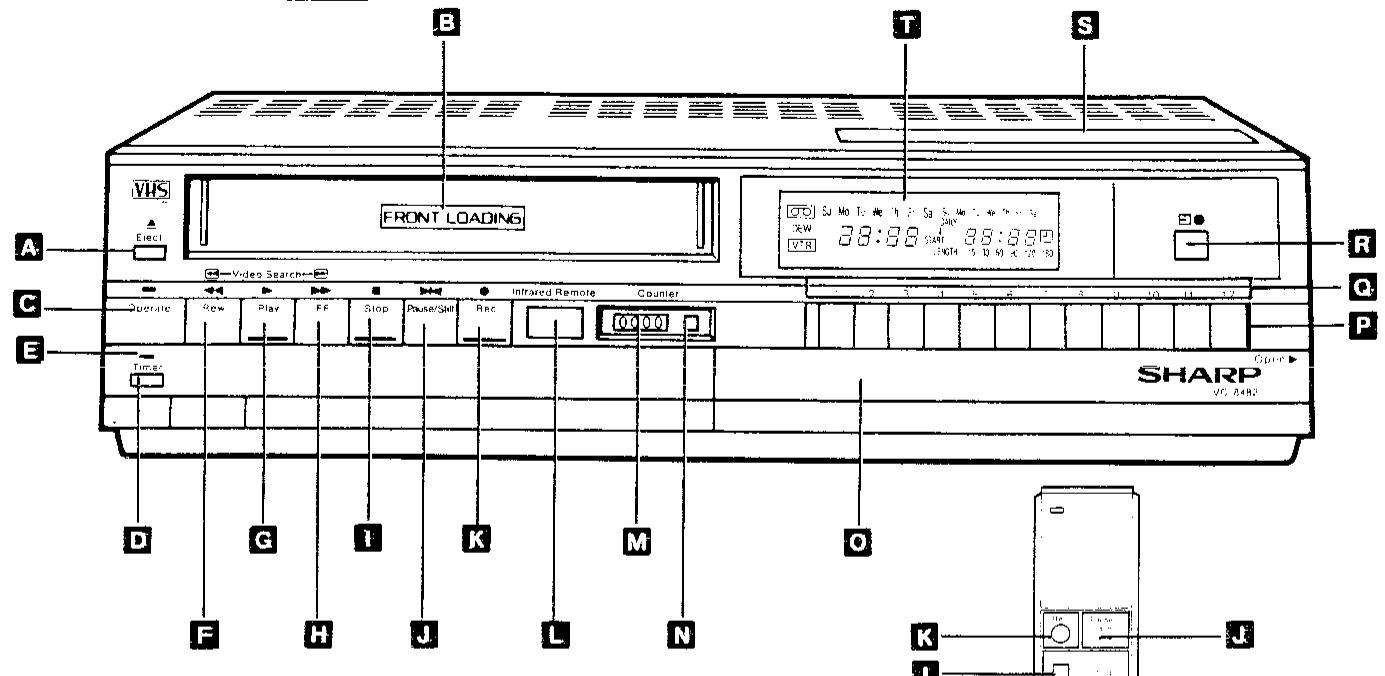 SHARP VC-8482N/S - Avant et dessus - 1