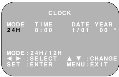 SHARP VC-FH30FPM - MANUALLY SETTING THE CLOCK - 1