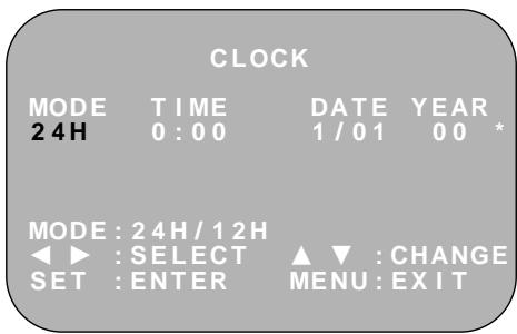 SHARP VC-MH71SM - MANUALLY SETTING THE CLOCK - 1